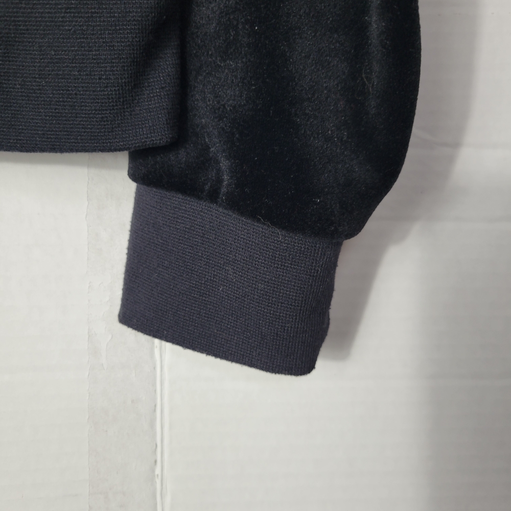 Nike Women's Black Velvet-Look Bomber Jacket with White Logo - Picture 6 of 8